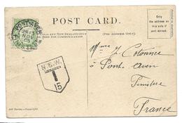 SYDNEY Australie Sur Timbre 1D 1905 Pour France Verso Timbre Taxe 15c N° 30 Yvert + Cachet N.S.W. T 15 ...G - Covers & Documents