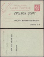 FRANCE 1902 EP 10c ROUGE TYPE MOUCHON REPIQUE "EMULSION SCOTT" (DD) DC-2353 - Private Stationery