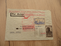 Lettre France Premier Vol France Etats Unis 2 TP Anciens 25/05/1939 - 1960-.... Cartas & Documentos