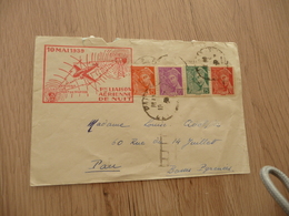 Lettre France Premier Vol France Paris /Pau Vol De Nuit 4 TP Mercure 10/05/1939 - 1960-.... Briefe & Dokumente