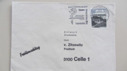 Berlin: Ds-Brief "v. Zitzewitz Nr.5730"mit 50 Pf Bln Ansichten, Porto Für Ds Zw. 1.7.82-31.3.89 Aus Bad Nenndorf Knr:685 - Macchine Per Obliterare (EMA)