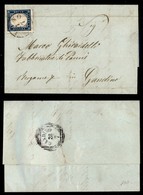 ANTICHI STATI - LOMBARDO VENETO - Governo Provvisorio - 20 Cent (C3) Su Lettera Da Milano A Gandino Del 27.7.59 - Piega  - Otros & Sin Clasificación