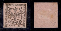 ANTICHI STATI - MODENA - 1854 - 10 Cent (9e) - Errore CENE - Gomma Originale - Da Esaminare (2.750) - Other & Unclassified