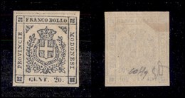 ANTICHI STATI - MODENA - 1859 - 20 Cent (15) Gomma Originale - Diena + Cert. Colla (5.000) - Otros & Sin Clasificación