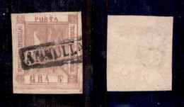 ANTICHI STATI - NAPOLI - 1858 - Doppia Stampa - 5 Grana (8) Usato - Non Catalogato - Cert. AG - Autres & Non Classés