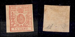 ANTICHI STATI - PARMA - 1859 - 15 Cent (9ab) Bordo Foglio - Stampa Confusa E Oleosa - Gomma Originale - Diena - Autres & Non Classés