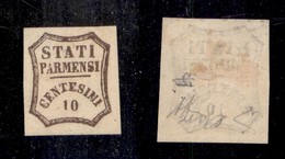 ANTICHI STATI - PARMA - 1859 - 10 Cent (14) - Gomma Originale - Diena (2.200) - Sonstige & Ohne Zuordnung