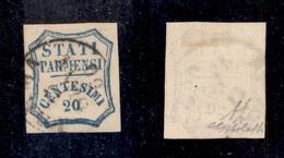 ANTICHI STATI - PARMA - 1859 - 20 Cent (15) Usato - G.Bolaffi + Diena (600) - Autres & Non Classés