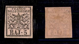 ANTICHI STATI - PONTIFICIO - 1852 - 5 Bai (6) - Gomma Integra - Diena (900) - Other & Unclassified