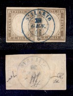 ANTICHI STATI - SARDEGNA - St.Ilario (azzurro-P.ti 10) - Coppia Orizzontale Del 10 Cent (14Be) Usata Il 20.1.61 - Diena - Other & Unclassified