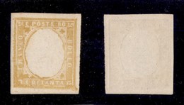 ANTICHI STATI - SARDEGNA - 1859 - Prova - Senza Effigie - 80 Cent (17Aa) - Gomma Integra - Cert. AG - Otros & Sin Clasificación