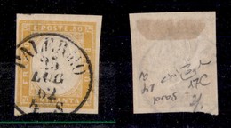 ANTICHI STATI - SARDEGNA - 1861 - 80 Cent (17C) Usato A Palermo 25.7.62 - Raybaudi (700) - Other & Unclassified