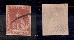 ANTICHI STATI - TOSCANA - 1857 - 1 Crazia (12) Usato Con Tratto A Penna - Oliva (1.400) - Autres & Non Classés