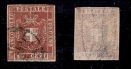 ANTICHI STATI - TOSCANA - 1860 - 40 Cent (21) - Usato - Diena + Oliva (600) - Other & Unclassified