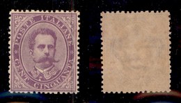 REGNO D'ITALIA - POSTA ORDINARIA - 1879 - 50 Cent Umberto (42) - Gomma Integra - Ottimamente Centrato (300) - Autres & Non Classés