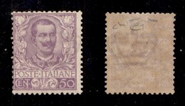 REGNO D'ITALIA - POSTA ORDINARIA - 1901 - 50 Cent Floreale (76) - Gomma Integra - Raybaudi (3.500) - Sonstige & Ohne Zuordnung