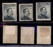 REGNO D'ITALIA - POSTA ORDINARIA - 1906/1911 - 15 Cent Michetti (80+86+96) - Gomma Originale (550) - Otros & Sin Clasificación