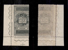 REGNO D'ITALIA - POSTA ORDINARIA - 1921 - 15 Cent Dante (116Ab) Senza Filigrana - Angolo Di Foglio - Gomma Integra (750) - Sonstige & Ohne Zuordnung