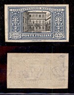 REGNO D'ITALIA - POSTA ORDINARIA - 1923 - 1 Lira Manzoni (155d) Non Dentellato - Gomma Originale - Otros & Sin Clasificación