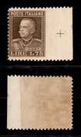 REGNO D'ITALIA - POSTA ORDINARIA - 1927 - 1,75 Lire Parmeggiani (214ga) Non Dentellato A Destra - Gomma Integra (750) - Sonstige & Ohne Zuordnung