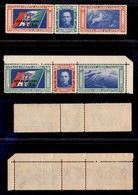 REGNO D'ITALIA - SERVIZI - 1933 - Crociera Nord Atlantica - Trittici BORG (51D/52D-Aerea) - Serie Completa - Gomma Origi - Otros & Sin Clasificación