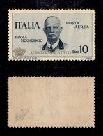 REGNO D'ITALIA - SERVIZI - 1934 - Servizio Di Stato - 10 Lire Coroncina (2) - Gomma Originale - Cert.Wolf (1.100) - Otros & Sin Clasificación