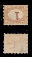 REGNO D'ITALIA - SERVIZI - 1870 - Segnatasse - 1 Cent (3b) Con Cifra Capovolta - Senza Gomma - Cert. Diena - Autres & Non Classés