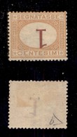 REGNO D'ITALIA - SERVIZI - 1870 - Segnatasse - 1 Cent (3b) Con Cifra Capovolta - Senza Gomma - Cert. Diena - Sonstige & Ohne Zuordnung