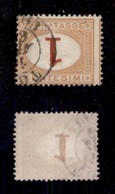 REGNO D'ITALIA - SERVIZI - 1870 - Segnatasse - 1 Cent (3b) Usato - Cifra Capovolta - Cert. AG (4.000) - Sonstige & Ohne Zuordnung