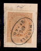 REGNO D'ITALIA - SERVIZI - 1874 - Ricognizione Postale - 10 Cent (1) Usato Su Frammento - Chiavarello - Autres & Non Classés