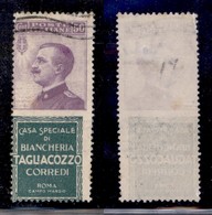 REGNO D'ITALIA - SERVIZI - 1924 - Pubblicitari - 50 Cent Tagliacozzo (17) Usato (1.100) - Autres & Non Classés