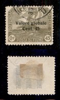 OCCUPAZIONI - FIUME - 1920 - 45 Cent Su 45 (112) Usato (600) - Sonstige & Ohne Zuordnung