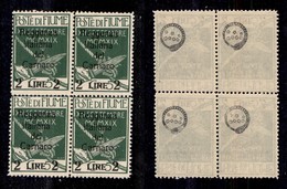 OCCUPAZIONI - FIUME - 1920 - 2 Lire Su 5 Cent (144) In Quartina - Gomma Integra (700) - Otros & Sin Clasificación