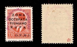 OCCUPAZIONI - ZONA FIUMANO KUPA - 1942 - Colori Cambiati - 1,50 Din Maternità E Infanzia (41) - Gomma Originale Con Trac - Sonstige & Ohne Zuordnung