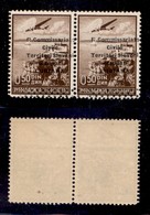 OCCUPAZIONI - LUBIANA - 1941 - 50 Para (1fcb-Aerea) - Coppia Con Soprastampe A Destra (tre Rombi Di Sinistra) Incompleta - Sonstige & Ohne Zuordnung