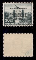 OCCUPAZIONI - LUBIANA - 1941 - 20 Din (7faa-Aerea) Con Soprastampa Spostata (rombi In Alto A Cavallo) - Gomma Integra (8 - Sonstige & Ohne Zuordnung