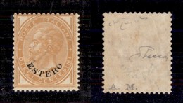 UFFICI POSTALI ALL'ESTERO - LEVANTE - 1874 - 10 Cent Estero (4) - Gomma Integra - Cert. Raybaudi (6.000) - Other & Unclassified
