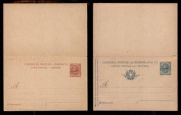 UFFICI POSTALI ALL'ESTERO - ULTRAMAR - Intero Postale Leoni (5 Cent + 10 Cent Con Soprastampa Rossa) Con Risposta Pagata - Autres & Non Classés