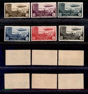 COLONIE - EGEO - 1933 - Zeppelin (22/27-Aerea) - Serie Completa - Gomma Integra (2.500) - Other & Unclassified