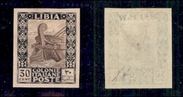 COLONIE - LIBIA - 1924 - 30 Cent Pittorica (50k) Non Dentellato - Gomma Originale Con Leggerissima Invisibile Traccia Di - Otros & Sin Clasificación