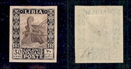 COLONIE - LIBIA - 1924 - 30 Cent Pittorica (50k) Non Dentellato - Gomma Originale Con Leggerissima Invisibile Traccia Di - Sonstige & Ohne Zuordnung