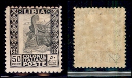 COLONIE - LIBIA - 1927 - 50 Cent Pittorica (64b) Con Centro Spostato - Gomma Originale - Cert. Diena (3.000) - Autres & Non Classés