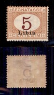 COLONIE - LIBIA - 1915 - Segnatasse - Errore Di Colore - 5 Cent (1A- Cifra Rosso Bruno) - Gomma Originale - Cert. AG - N - Otros & Sin Clasificación