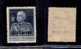 COLONIE - OLTRE GIUBA - 1925 - 1 Lira Giubileo (22-dentellato 13 1/2) - Gomma Originale - Ottimamente Centrato (1.200+) - Sonstige & Ohne Zuordnung