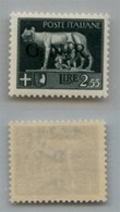 RSI - 1944 - Errore Di Colore - 2,55 Lire (483A-Verona) - Gomma Integra - Cert. AG (1.000) - Otros & Sin Clasificación