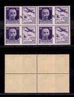 RSI - 1943 - Propaganda - 50 Cent Aviazione (23/I+23/Ia +23/II+23/II-Brescia) - Trittico In Quartina - Gomma Integra - Sonstige & Ohne Zuordnung