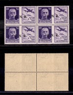 RSI - 1943 - Propaganda - 50 Cent Aviazione (23/I+23/Ia +23/II+23/II-Brescia) - Trittico In Quartina - Gomma Integra - Other & Unclassified