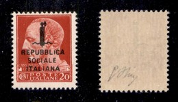 RSI - 1944 - Verona - Non Emesso - 20 Cent (495/A) - Gomma Integra - Oliva (1.000) - Sonstige & Ohne Zuordnung