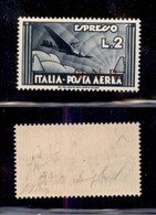 RSI - 1943 - 2 Lire Aeroespresso (125/Idb-Aerea-Brescia) Con Soprastampa In Basso A Destra - Gomma Originale - Fiecchi + - Sonstige & Ohne Zuordnung