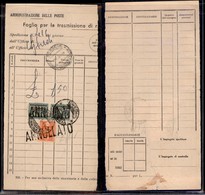 RSI - 1944 - Segnatasse - Coppia Del 25 Cent (50/I-Brescia) + Complementare (42-Regno) Su Modulo Amministrativo Da Bresc - Sonstige & Ohne Zuordnung